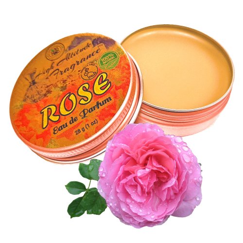 ROSE Perfume - Eau de Parfum - Solid Balm - Aromatherapy Essential Oils (Tea Rose, De Mai, Otto Oil, Rosa Damascena, Centifolia) Natural Fragrance
