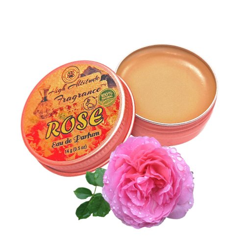ROSE Perfume - Eau de Parfum - Solid Balm - Aromatherapy Essential Oils (Tea Rose, De Mai, Otto Oil, Rosa Damascena, Centifolia) Natural Fragrance