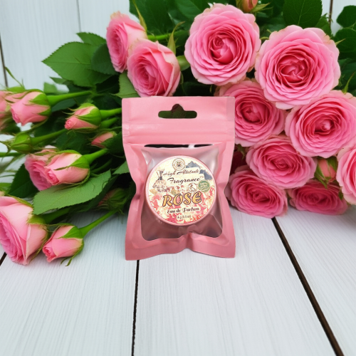 ROSE Perfume - Eau de Parfum - Solid Balm - Aromatherapy Essential Oils (Tea Rose, De Mai, Otto Oil, Rosa Damascena, Centifolia) Natural Fragrance