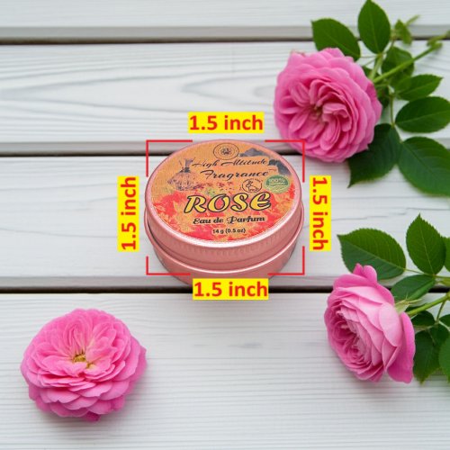 ROSE Perfume - Eau de Parfum - Solid Balm - Aromatherapy Essential Oils (Tea Rose, De Mai, Otto Oil, Rosa Damascena, Centifolia) Natural Fragrance