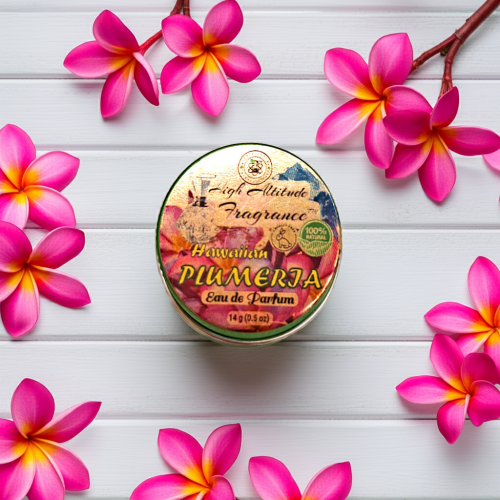 HAWAIIAN PLUMERIA Perfume - Eau de Parfum - Solid Balm - Aromatherapy Essential Oils (Frangipani, Gardenia, Jasmine, Tuberose, Champaca, Magnolia) Natural Fragrance