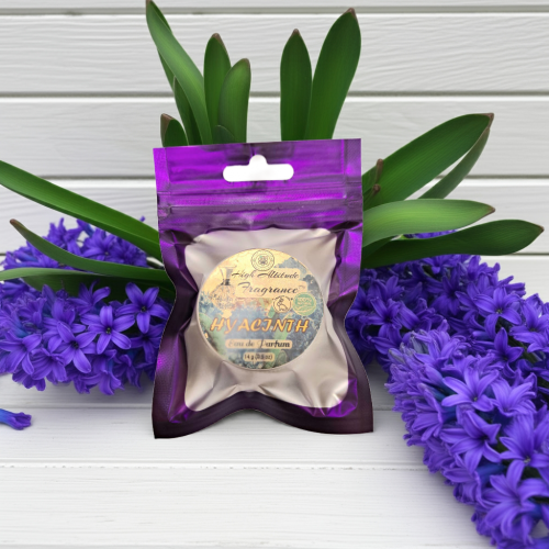 HYACINTH Perfume - Eau de Parfum - Solid Balm - Aromatherapy Essential Oils (Hyacinthus Orientalis, Lilac, Violet, Heliotrope, Bergamot, Ylang) - Natural Fragrance