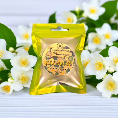 JASMINE Perfume - Eau de Parfum - Solid Balm - Aromatherapy Essential Oils (Jasminum Grandiflofum, Sambac, Gardenia, White Champaca, Magnolia) Natural Fragrance