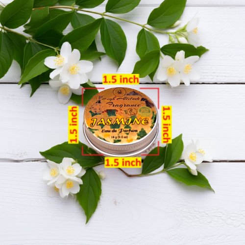 JASMINE Perfume - Eau de Parfum - Solid Balm - Aromatherapy Essential Oils (Jasminum Grandiflofum, Sambac, Gardenia, White Champaca, Magnolia) Natural Fragrance