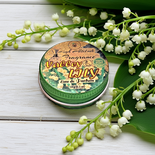 LILY of the VALLEY Perfume - Eau de Parfum - Solid Balm - Aromatherapy Essential Oils (Muguet, Fresh Lily, Mimosa, Cassie, Hyacinth) Natural Fragrance