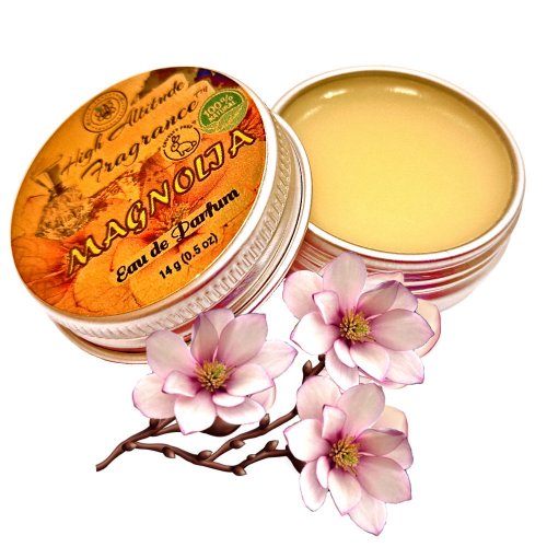 MAGNOLIA Perfume - Eau de Parfum - Solid Balm - Aromatherapy Essential Oils (Magnolia, Gardenia, Boronia, Champaca, Hyacinth, Lotus, Narcissus, Tuberose) Natural Fragrance
