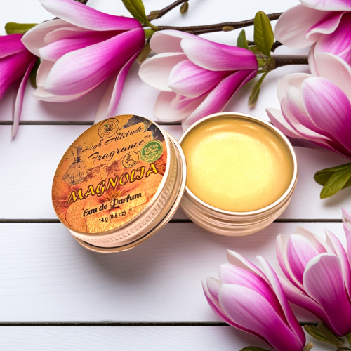 MAGNOLIA Perfume - Eau de Parfum - Solid Balm - Aromatherapy Essential Oils (Magnolia, Gardenia, Boronia, Champaca, Hyacinth, Lotus, Narcissus, Tuberose) Natural Fragrance