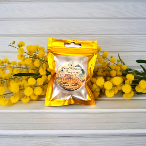 MIMOSA Perfume - Eau de Parfum - Solid Balm - Aromatherapy Essential Oils (Mimosa, Sweet Cassie, Neroli, Ylang, Narcissus, Tuberose) Natural Fragrance
