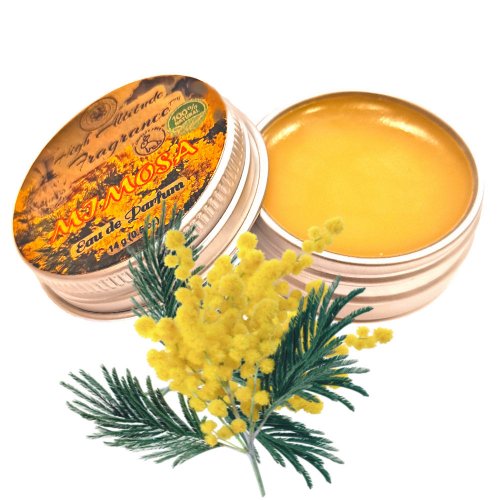 MIMOSA Perfume - Eau de Parfum - Solid Balm - Aromatherapy Essential Oils (Mimosa, Sweet Cassie, Neroli, Ylang, Narcissus, Tuberose) Natural Fragrance