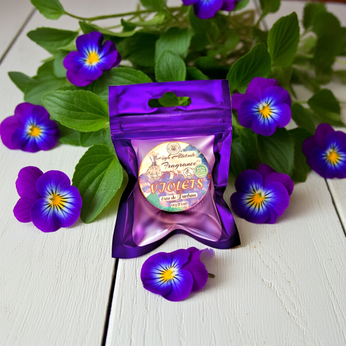 VIOLETS Perfume - Eau de Parfum - Solid Balm (Viola Odorata, Orris, Lavender, Heliotrope, Hyacinth, Vanilla) - Natural Fragrance - Wedding Party Travel Seminar Guest Favors Gifts