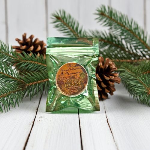 BLACK FOREST Cologne - Eau de Cologne - Solid Balm - Aromatherapy Essential Oils (Black Spruce, Pine, Cypress, Cedar Wood &amp; Leaf, Juniper) - Natural Fragrance