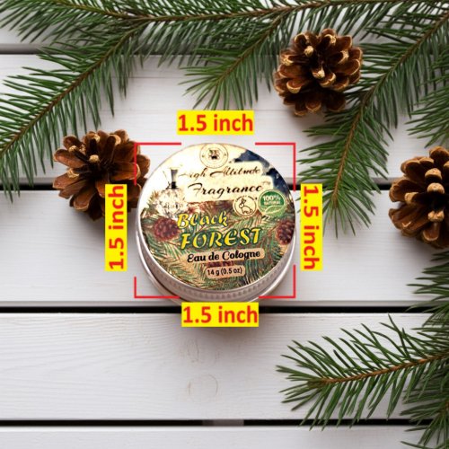 BLACK FOREST Cologne - Eau de Cologne - Solid Balm - Aromatherapy Essential Oils (Black Spruce, Pine, Cypress, Cedar Wood &amp; Leaf, Juniper) - Natural Fragrance