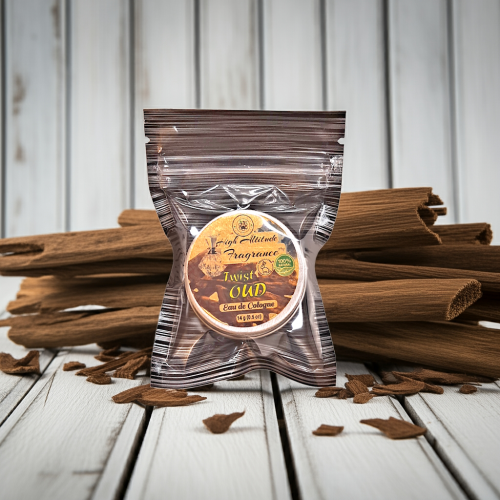 OUD TWIST Cologne - Eau de Cologne - Solid Balm - Aromatherapy Essential Oils (Agarwood, Aquilaria, Oudh, Amber, Cedarwood, Oakmoss, Tobacco &amp; Leather) - Natural Fragrance