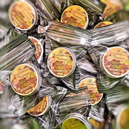 OUD TWIST Cologne - Eau de Cologne - Solid Balm - Aromatherapy Essential Oils (Agarwood, Aquilaria, Oudh, Amber, Cedarwood, Oakmoss, Tobacco &amp; Leather) - Natural Fragrance