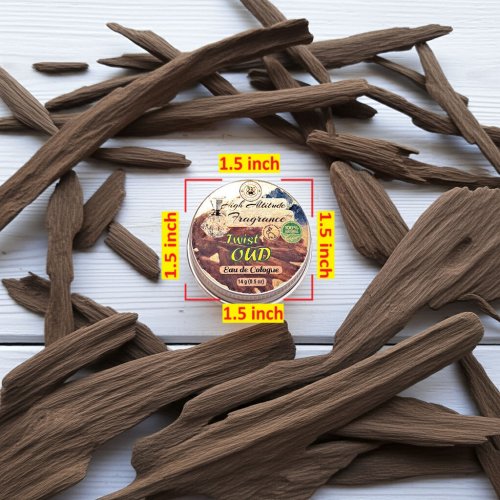 OUD TWIST Cologne - Eau de Cologne - Solid Balm - Aromatherapy Essential Oils (Agarwood, Aquilaria, Oudh, Amber, Cedarwood, Oakmoss, Tobacco &amp; Leather) - Natural Fragrance