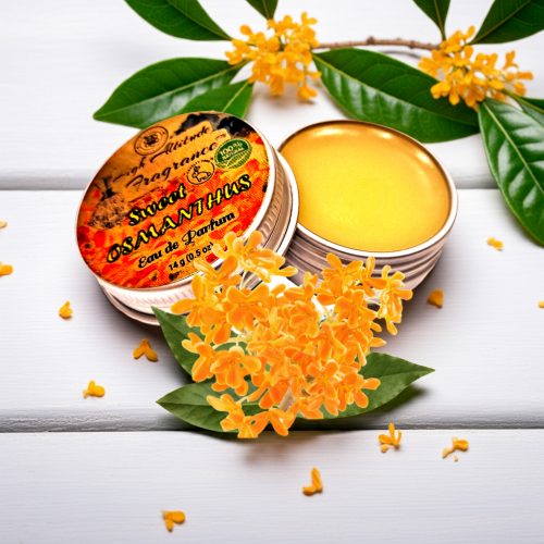 SWEET OSMANTHUS Perfume - Eau de Parfum - Solid Balm - Aromatherapy Essential Oils (Osmanthus Fragrans, Tangerine, Neroli, Jasmine, Honeysuckle, Vanilla) - Natural Fragrance