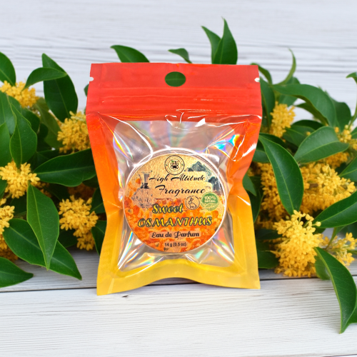 SWEET OSMANTHUS Perfume - Eau de Parfum - Solid Balm - Aromatherapy Essential Oils (Osmanthus Fragrans, Tangerine, Neroli, Jasmine, Honeysuckle, Vanilla) - Natural Fragrance