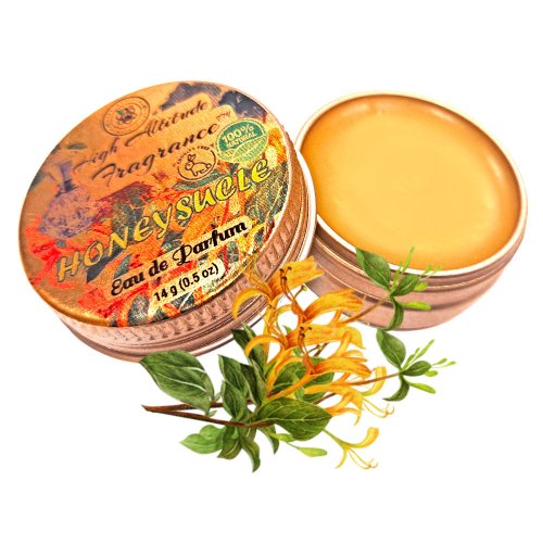 HONEYSUCKLE Perfume - Eau de Parfum - Solid Balm - Aromatherapy Essential Oils (Lonicera Caprifolium, Labdanum, Jasmine, Tangerine, Vanilla, Honey) - Natural Fragrance