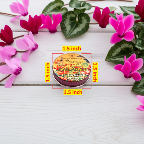 CYCLAMEN Perfume - Eau de Parfum - Solid Balm - Aromatherapy Essential Oils (Cyclamen Europeum, Lily, Rose De Mai, Mimosa, Bitter Orange) - Natural Fragrance