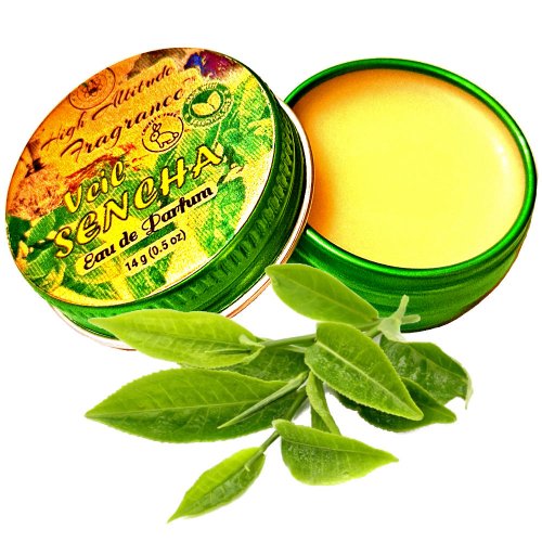 SENCHA VEIL Green Tea Solid Perfume – Natural Botanical Fragrance, Bergamot &amp; Jasmine
