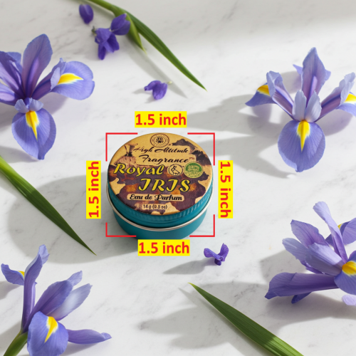 ROYAL IRIS Solid Perfume Balm – Iris Florentina, Violet, Rose &amp; Tropical Fruit | Powdery Floral Natural Fragrance