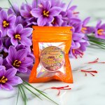 KASHMIRI SAFFRON Perfume — Eau de Parfum • Solid Balm • Aromatherapy Essential Oils (Crocus sativus, Tangerine, Lily, Vetiver, Benzoin, Hay) — Natural Fragrance