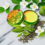 SENCHA VEIL Green Tea Solid Perfume – Natural Botanical Fragrance, Bergamot &amp; Jasmine